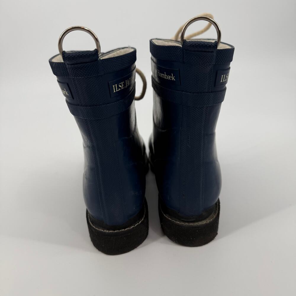 ILSE JACOBSEN HORNBAEK WOMEN’S RAIN BOOTS SIZE EU 38 or US 8 Navy Blue - Picture 6 of 8